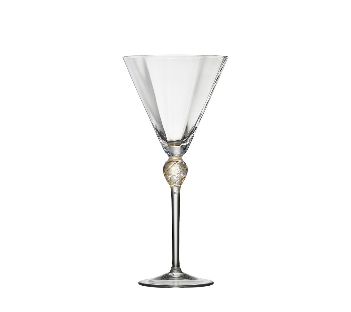 Kim Seybert, Inc.Daphne Wine Glass in Clear & Gold, Set of 4Glassware