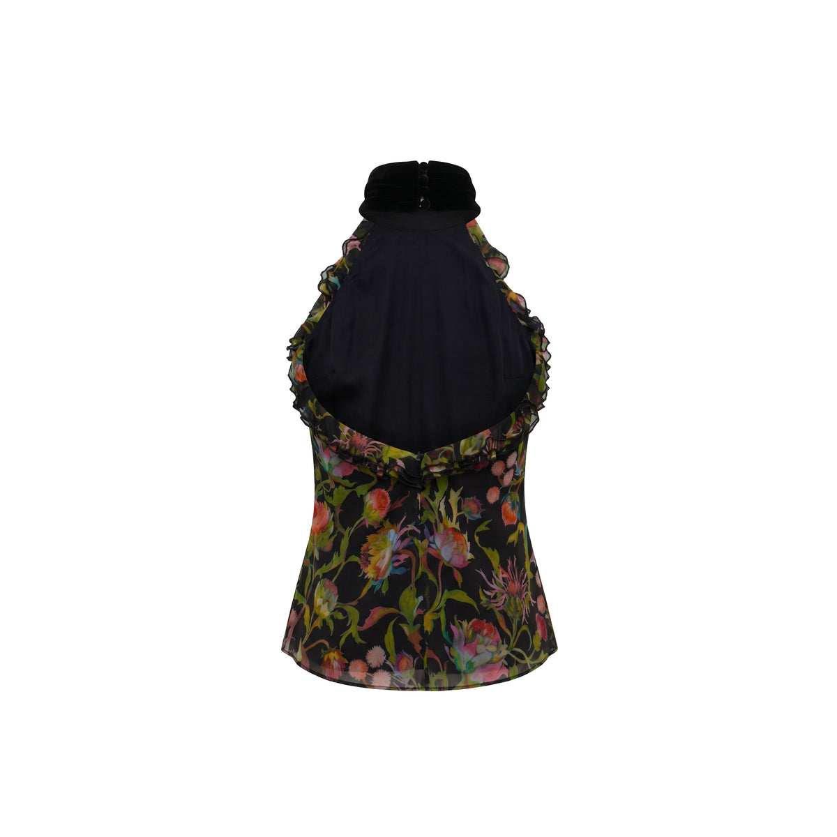 Darcy Top in Rainbow Thistle Silk Chiffon