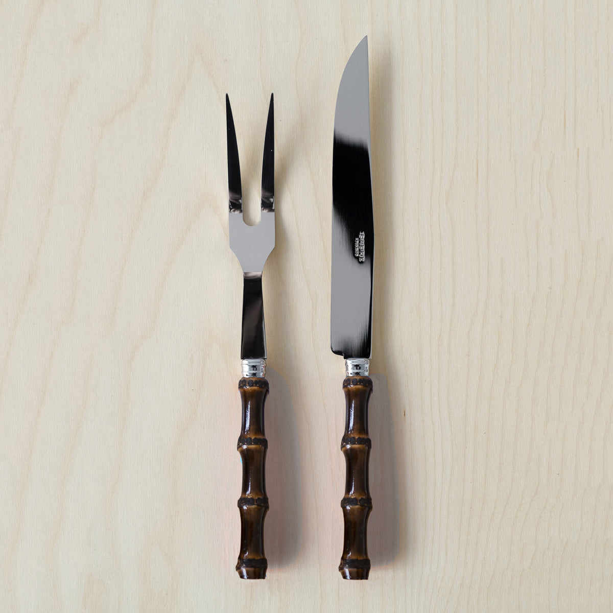 Panda Dark Bamboo Carving Set