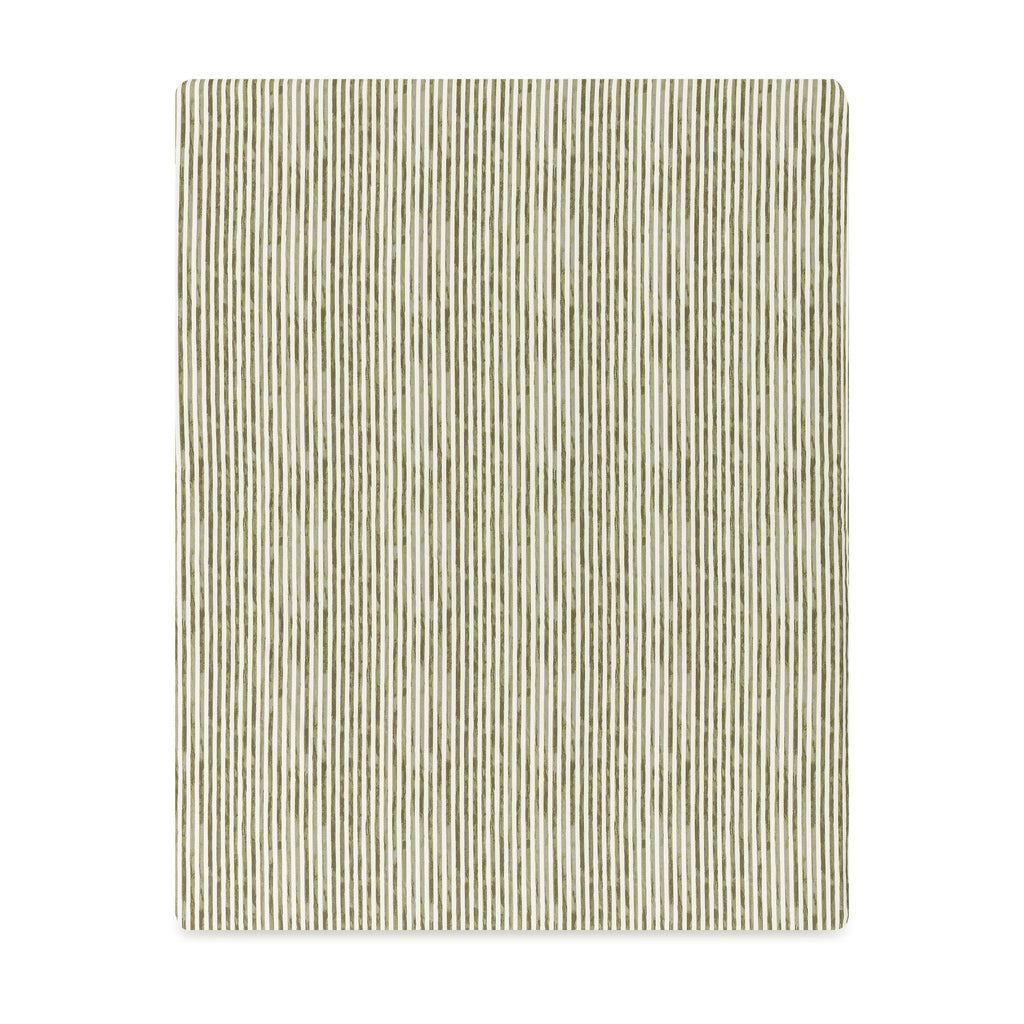 All-Stages® Midi Crib Sheet in GOTS Certified Organic Brushed Cotton by Nate Berkus in Juniper Stripe