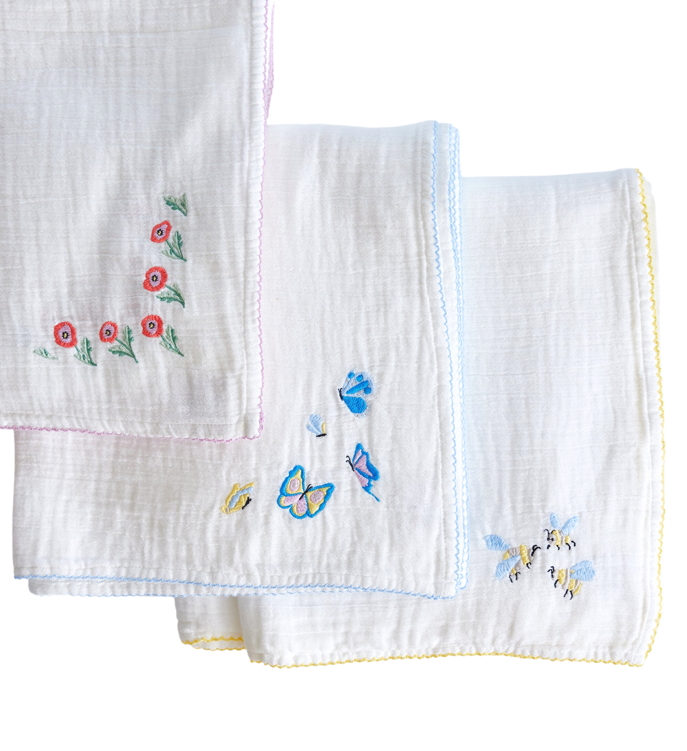 Embroidered Shawl Blanket Set