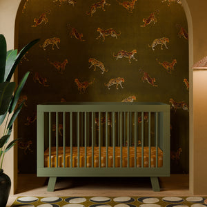 Hudson 3-in-1 Convertible Crib with Toddler Bed Conversion Kit in Olive