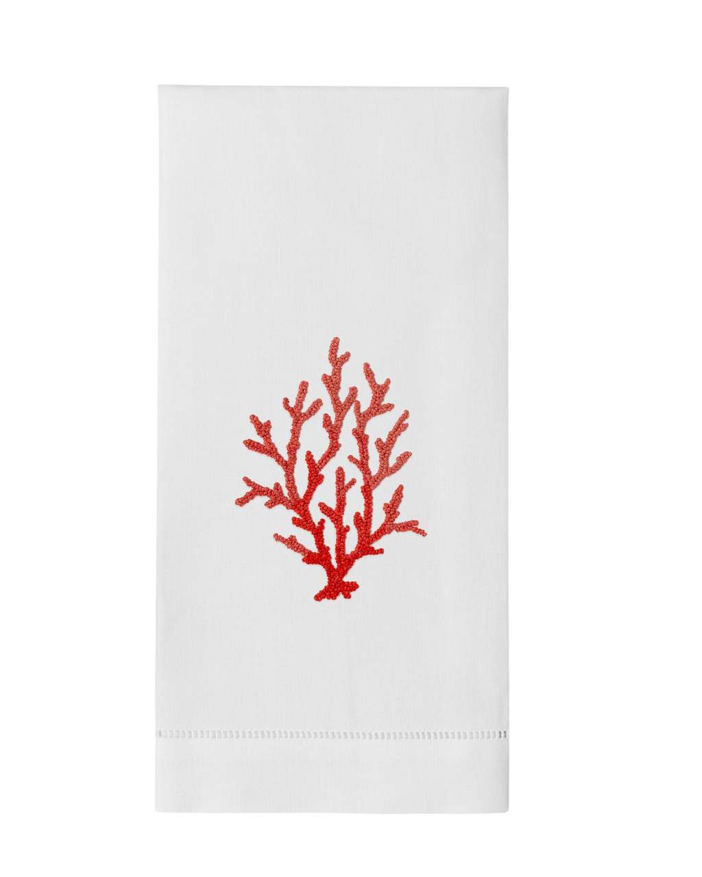 Coral Knot Red Hand Towel