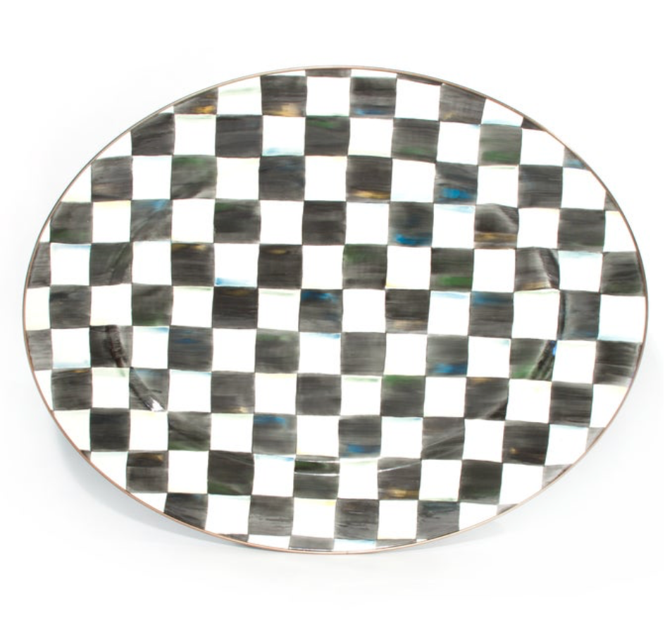 Courtly Check Small Oval Platter