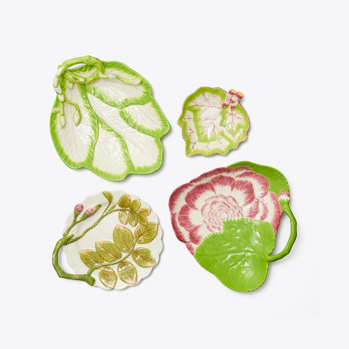 Decorative Leaf Plates, Set of 4
