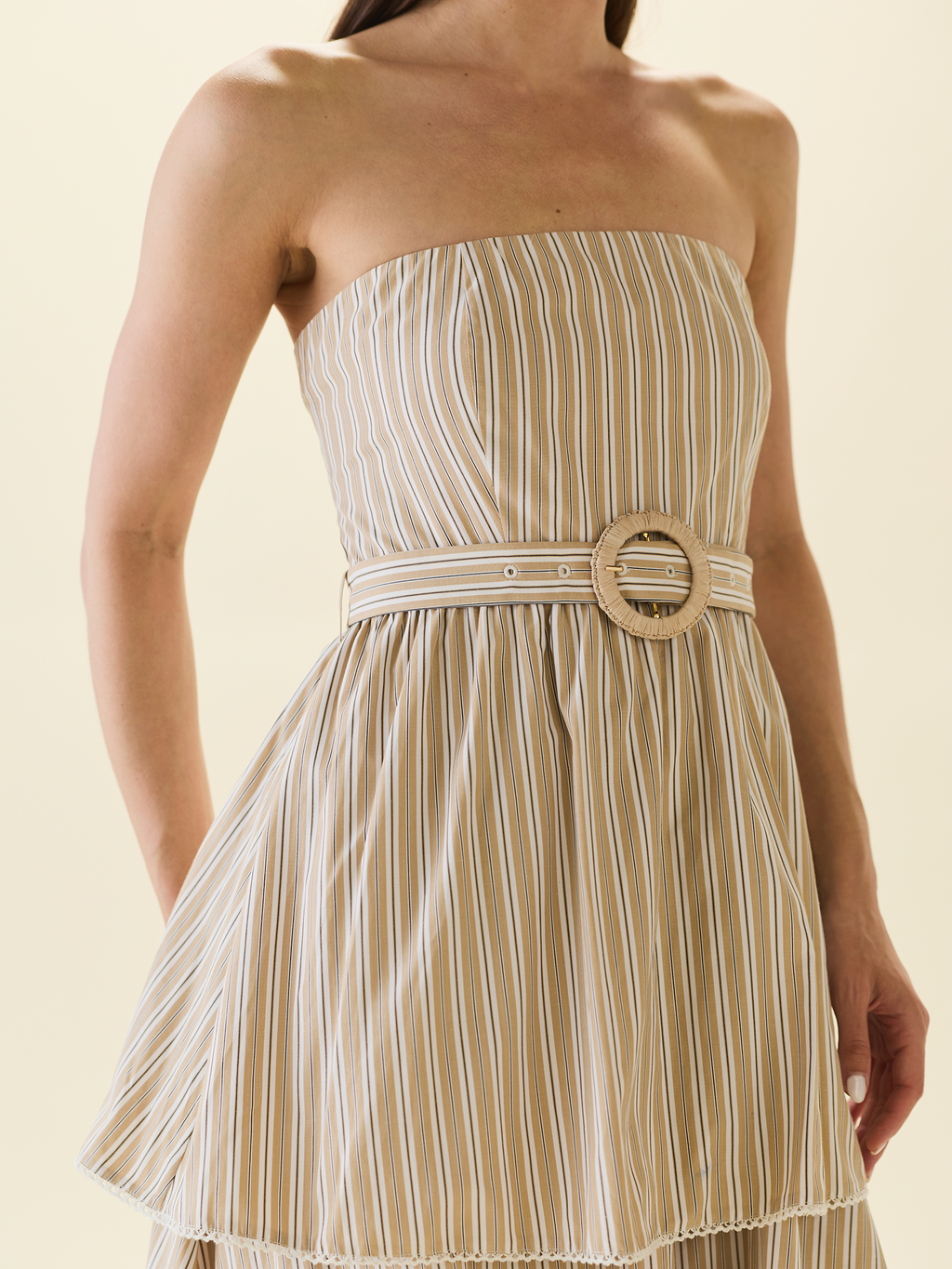 Daisy Dress x Sadie Loving in Sand Stripe