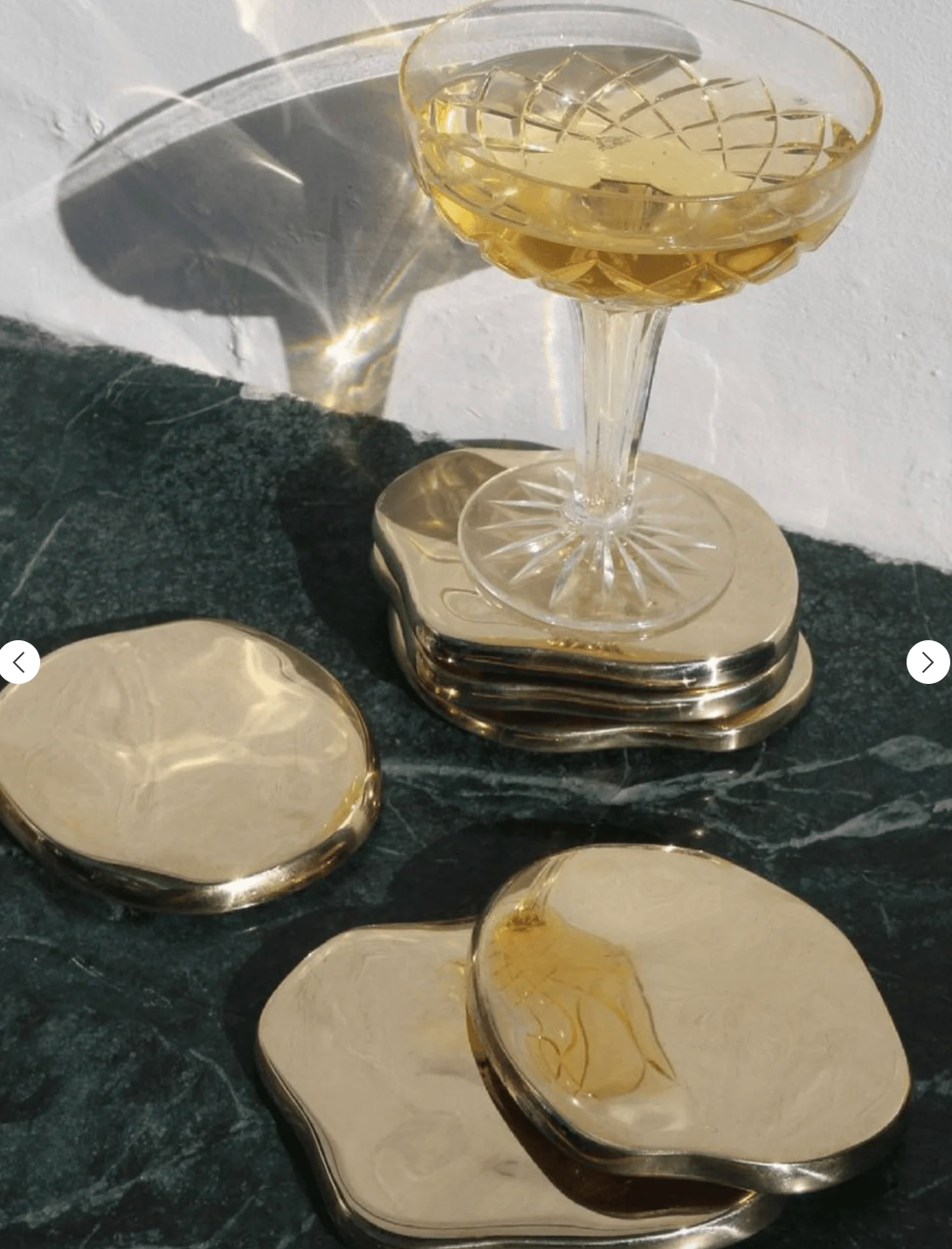 Brass Cocktail Coasters
