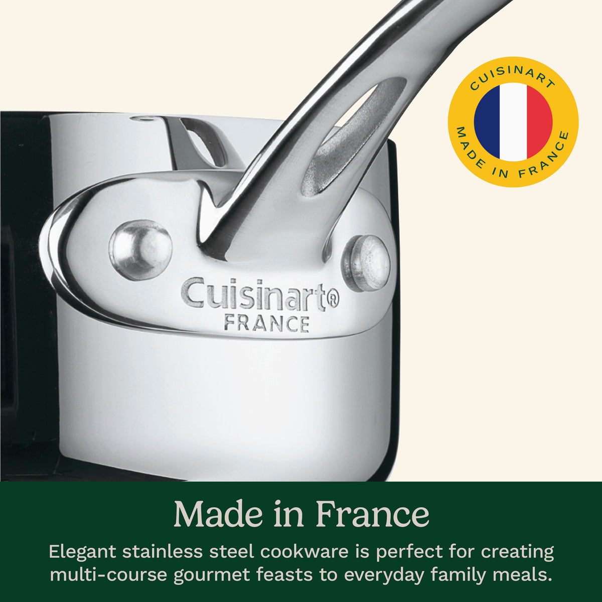 French Classic Tri-Ply Stainless Cookware 10-Piece Set in Stainless Steel