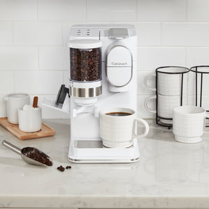 Conical Burr Grind & Brew Single Serve Coffeemaker in White