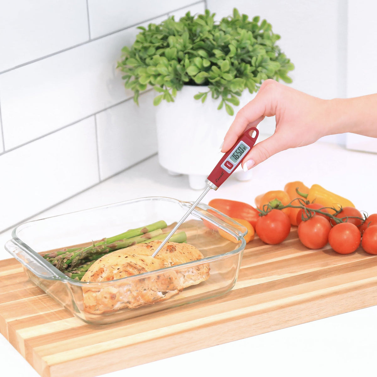 Gourmet Digital Thermometer in Red