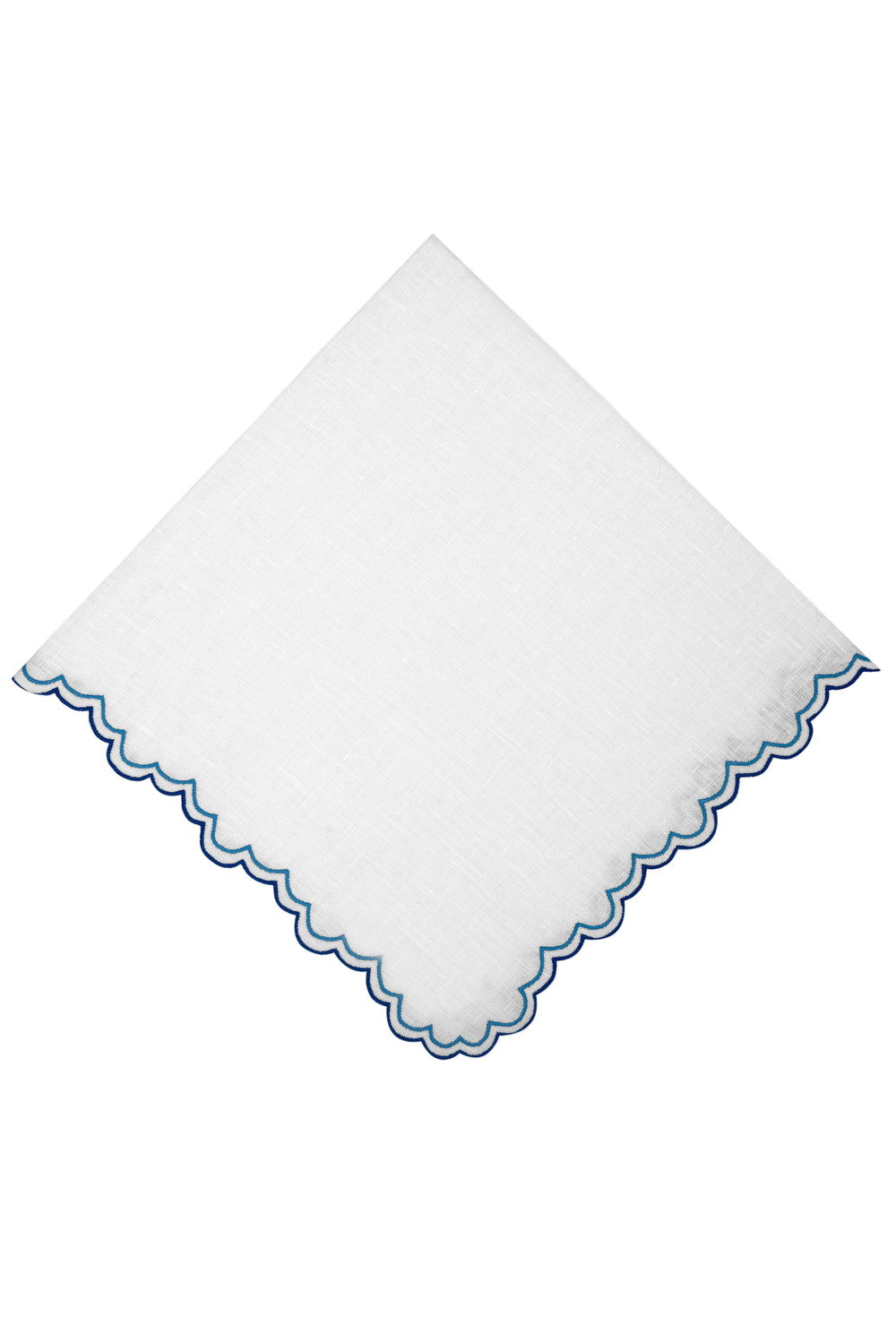 Escamas Linen Dinner Napkin in Blue