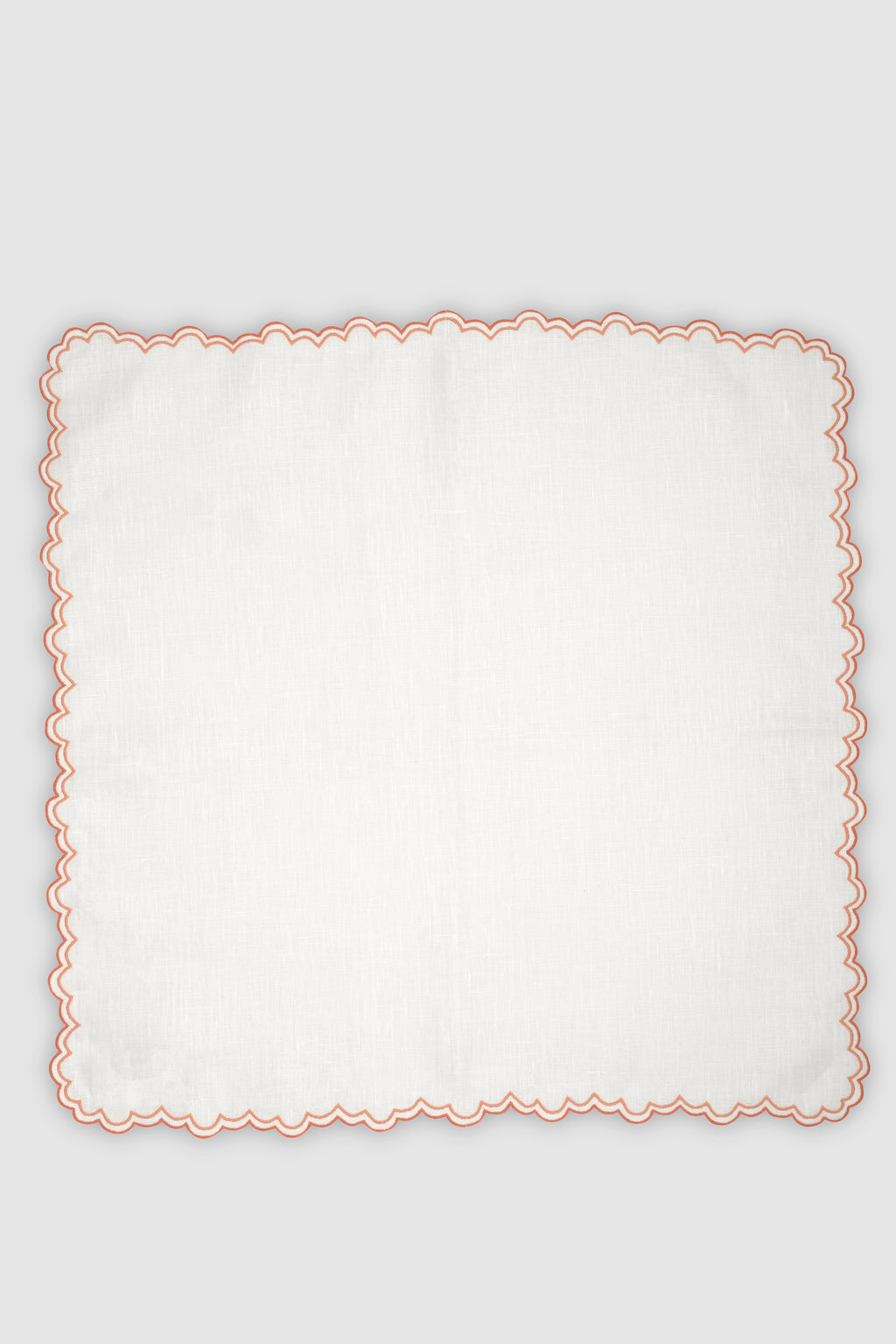 Escamas Linen Dinner Napkin in Coral