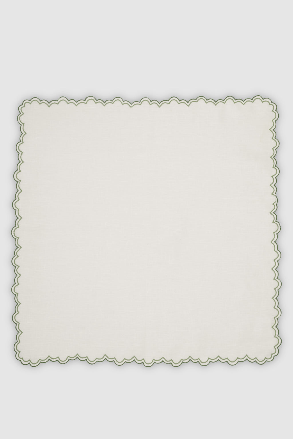 Escama Linen Dinner Napkin in Green