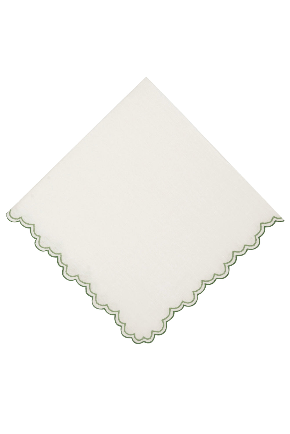 Escama Linen Dinner Napkin in Green