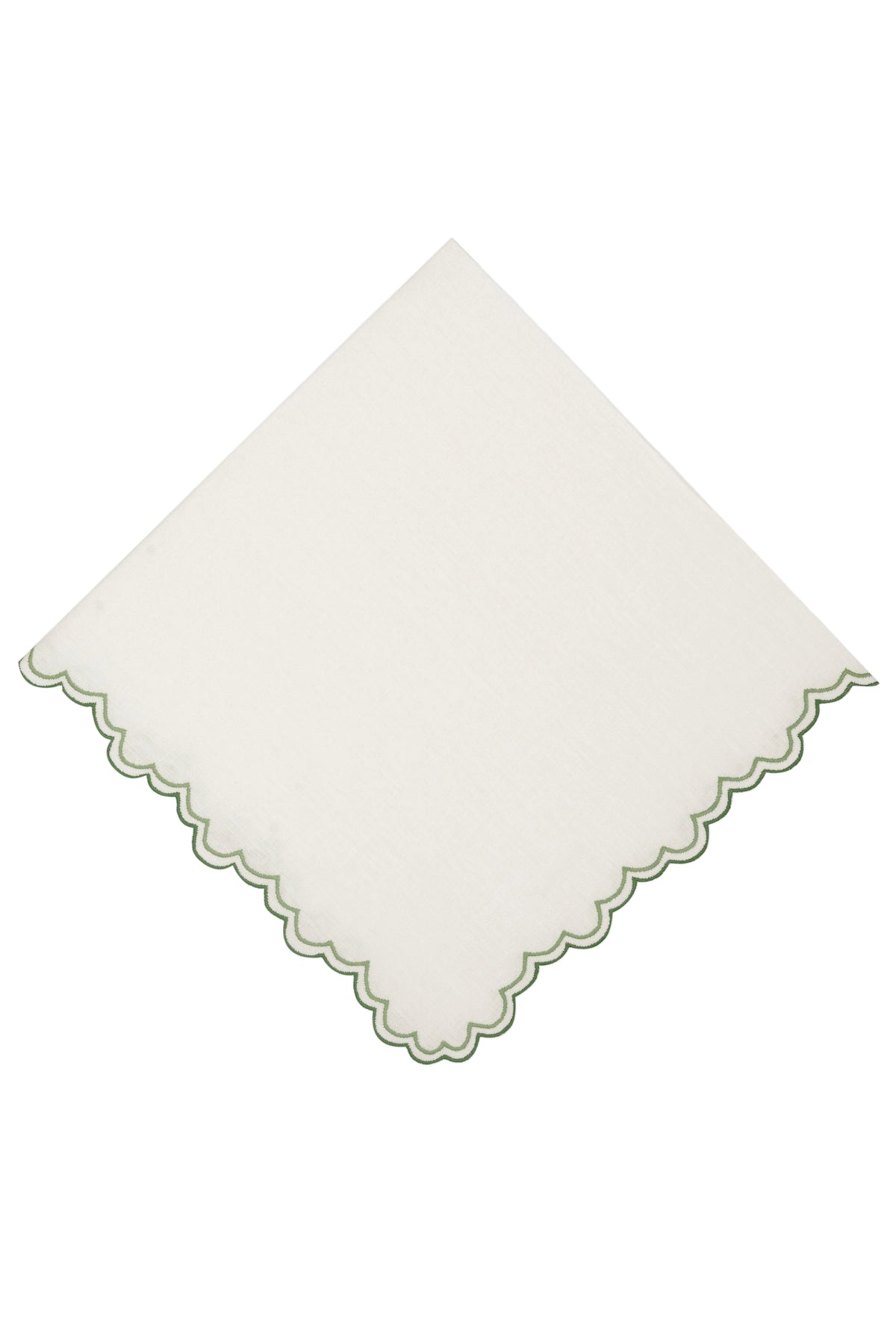 Escama Linen Dinner Napkin in Green