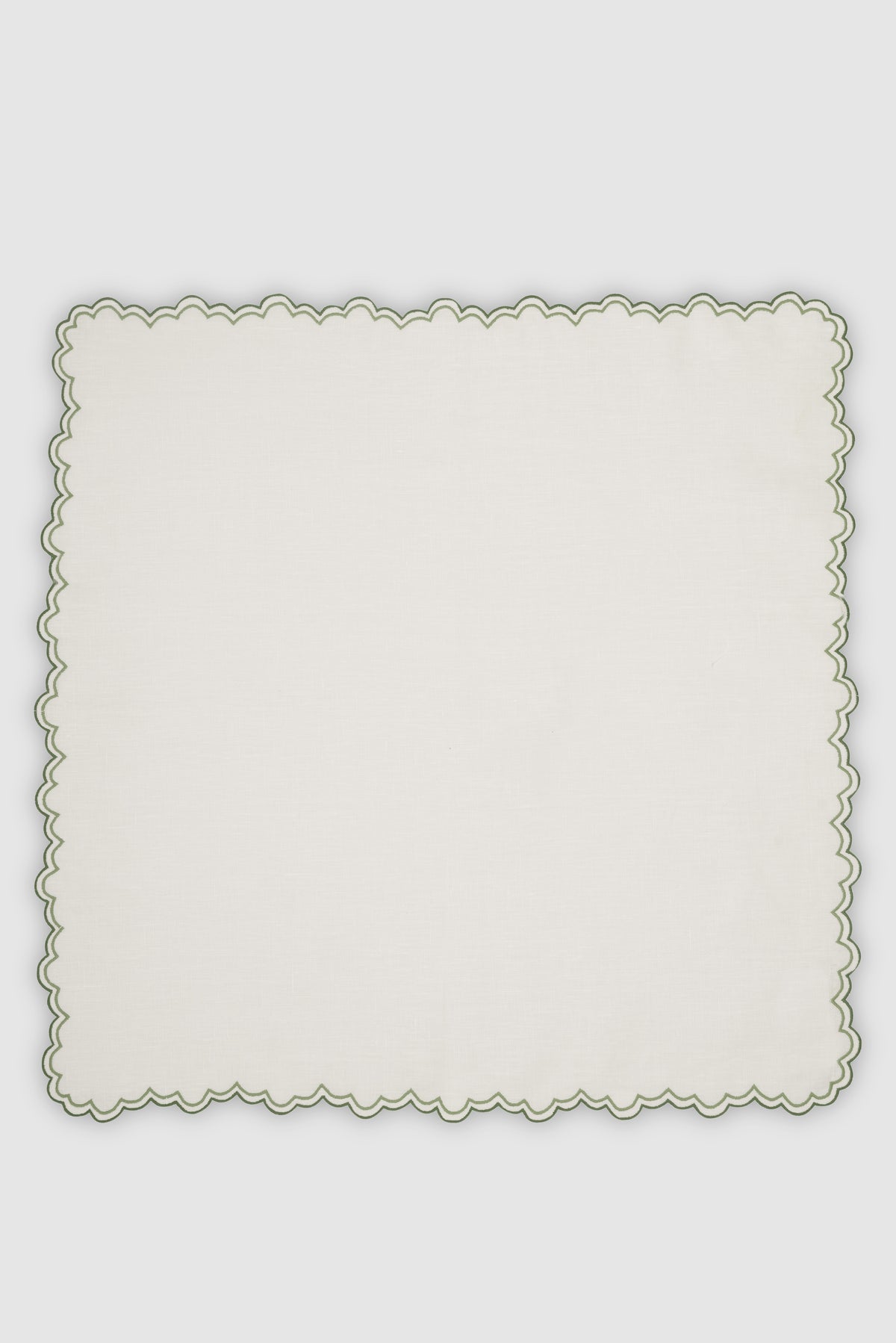 Escama Linen Dinner Napkin in Green
