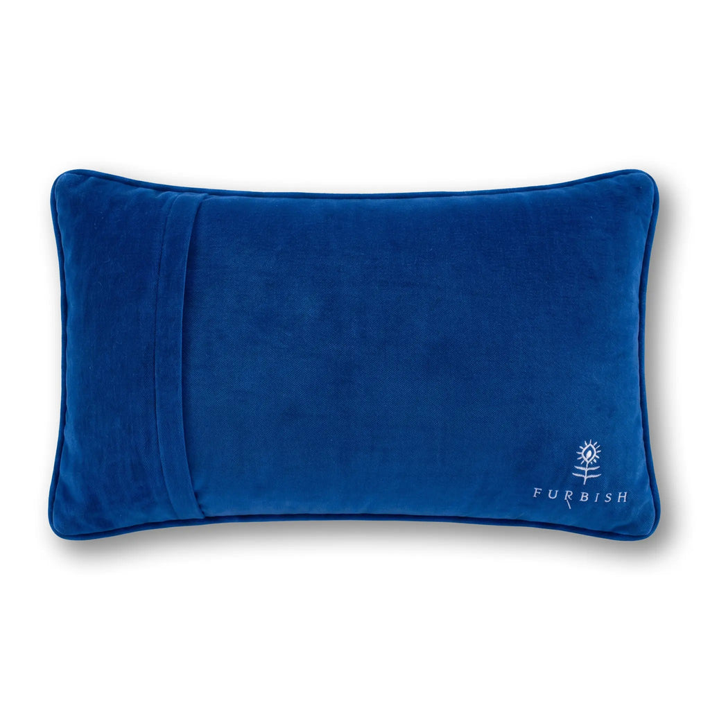 Docking The Boat Needlepoint Pillow - velvet back