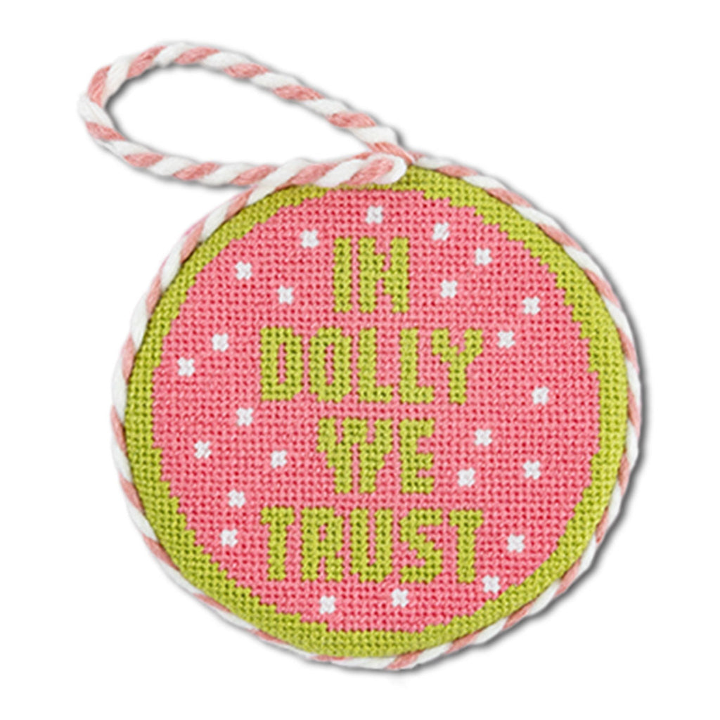 In Dolly We Trust Needlepoint Ornament - front