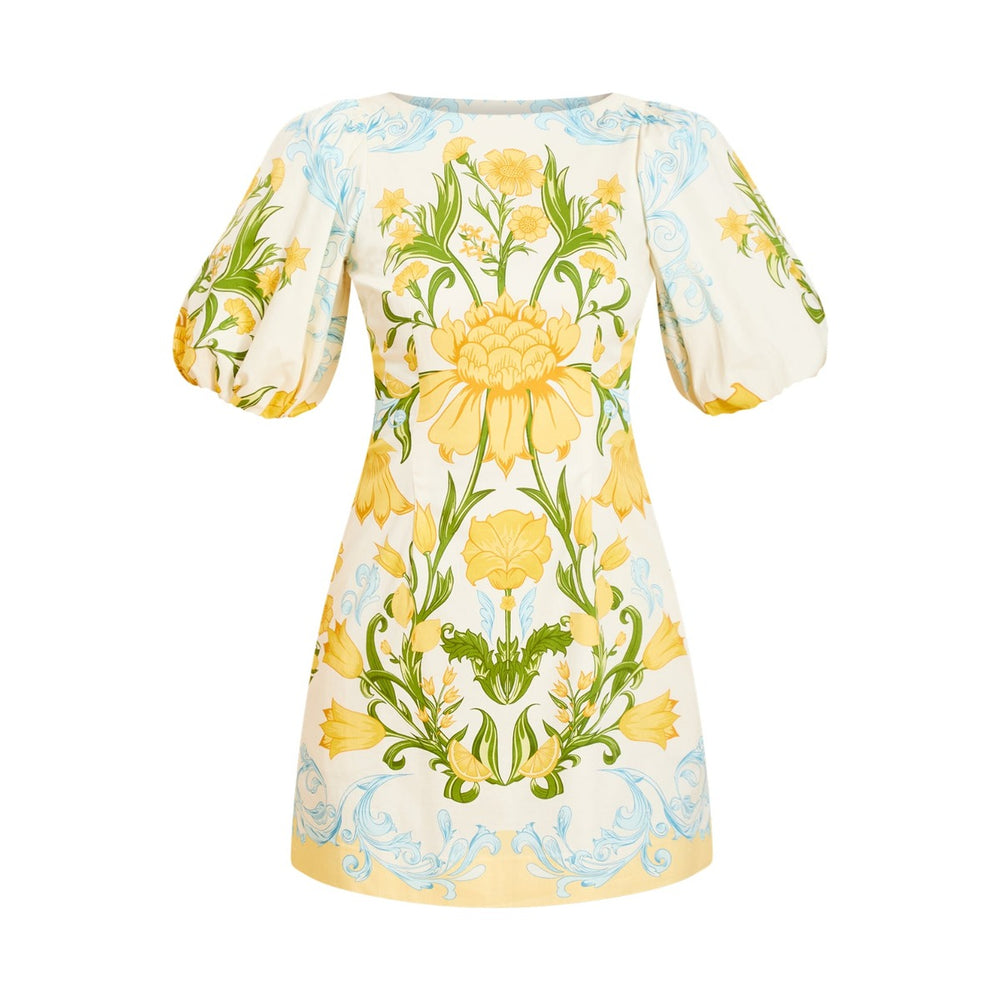 Donovan Mini Dress in Lemon Verbena