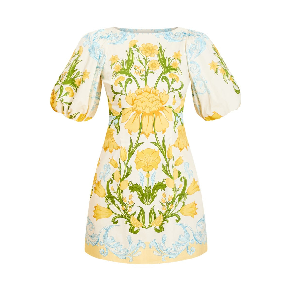 Donovan Mini Dress in Lemon Verbena