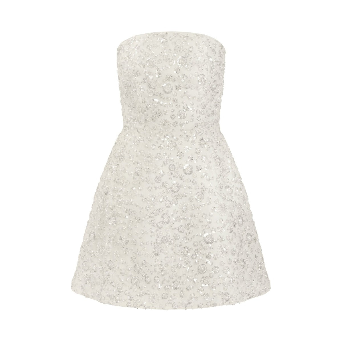 Dottie Beaded Mini Dress in Sugar Swizzle Ivory