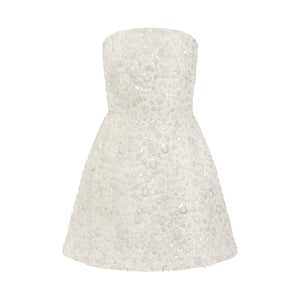 Dottie Beaded Mini Dress in Sugar Swizzle Ivory
