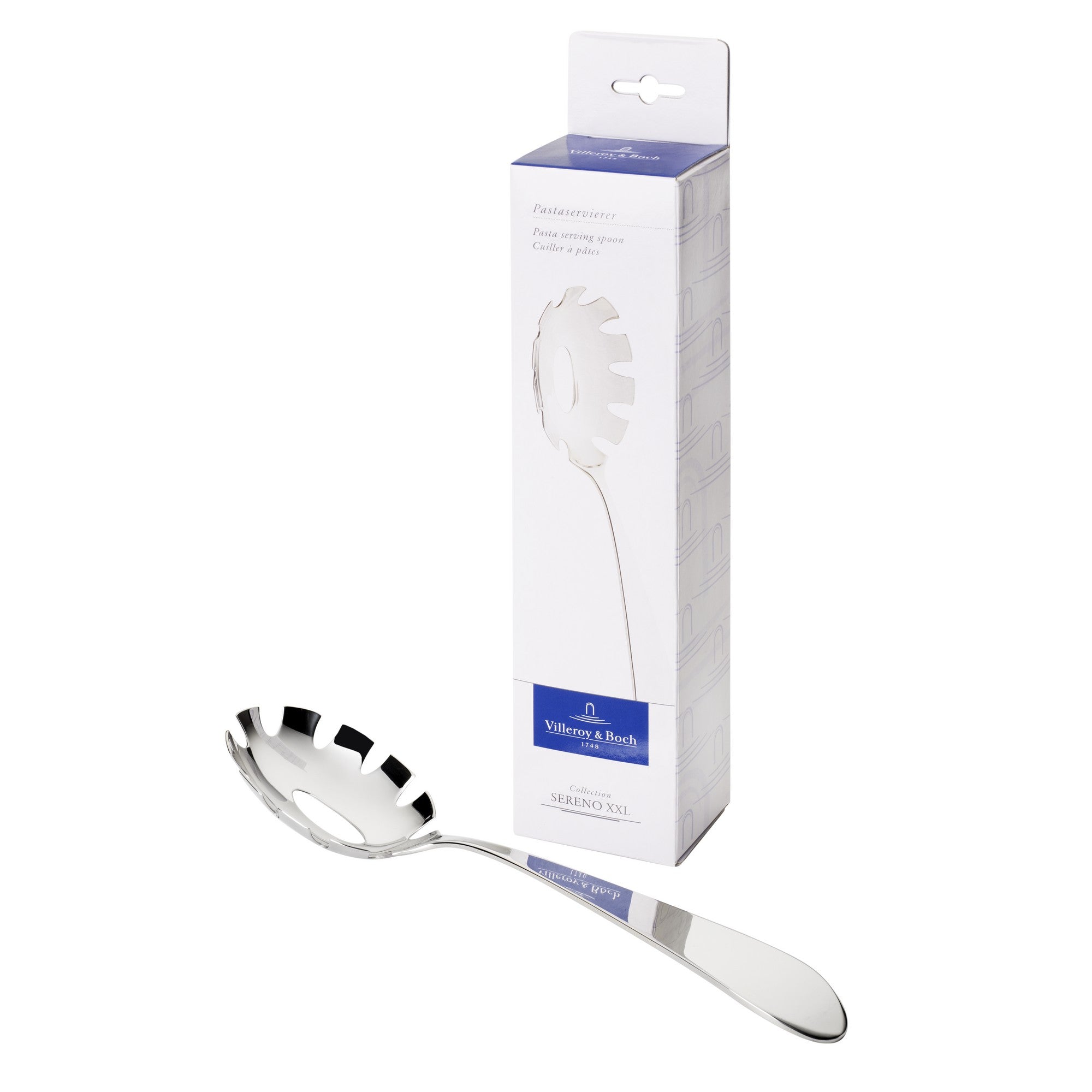Sereno XXL Pasta Serving Spoon Gift Boxed in Silver