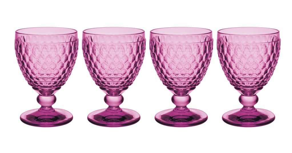 Boston Berry Water Goblet in Berry, Set of 4