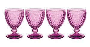 Boston Berry Water Goblet in Berry, Set of 4