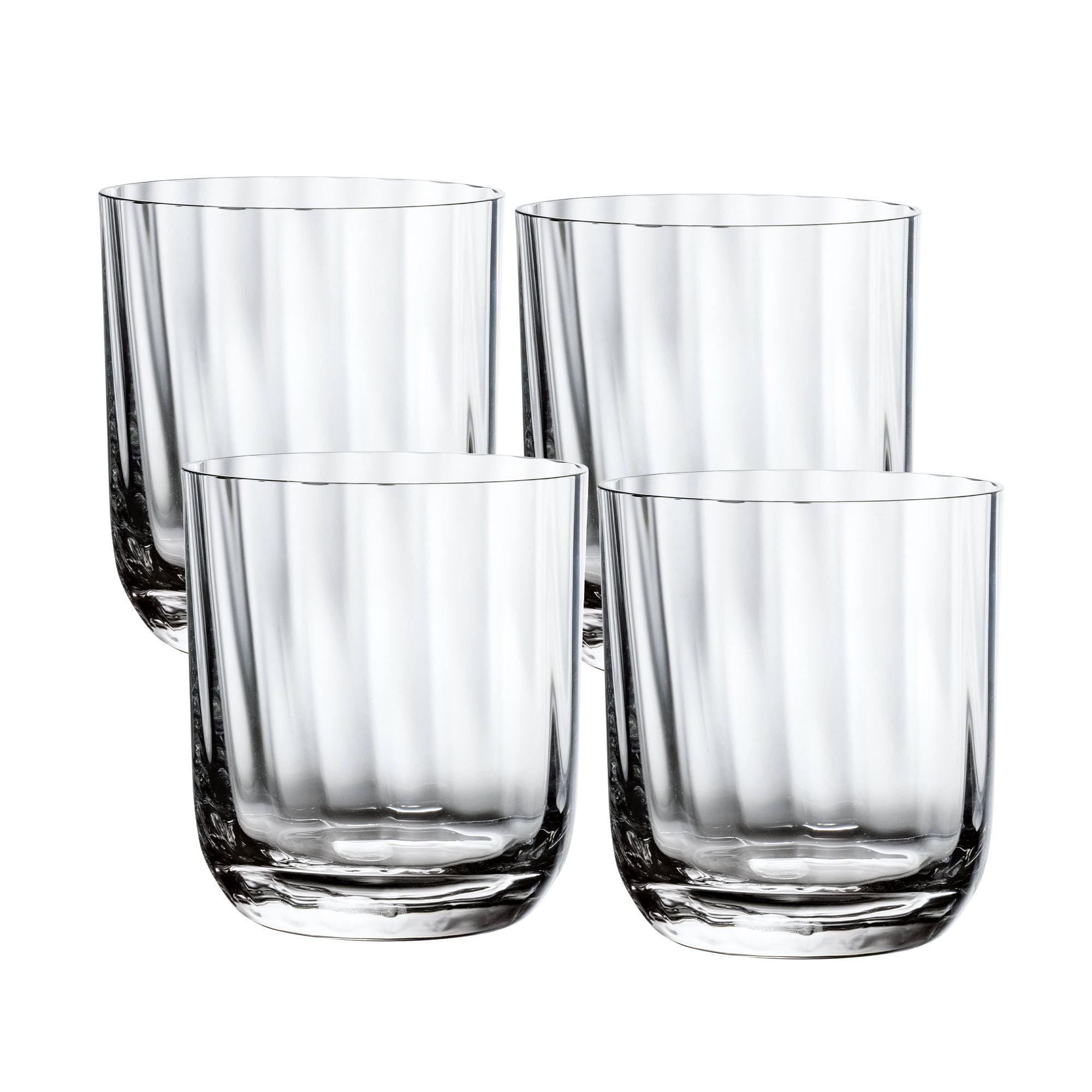 Rose Garden Water/Juice Tumbler Set in Clear, Set of 4