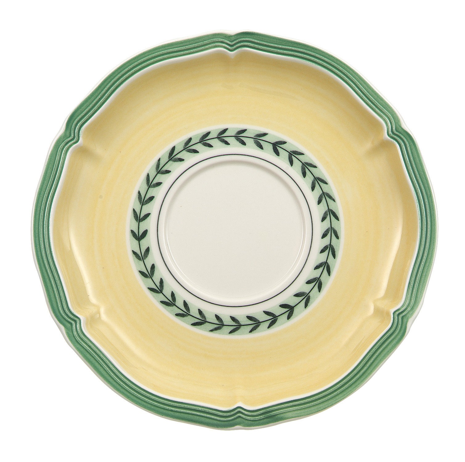 French Garden Fleurence Breakfast / Cream Soup Saucer in Multi
