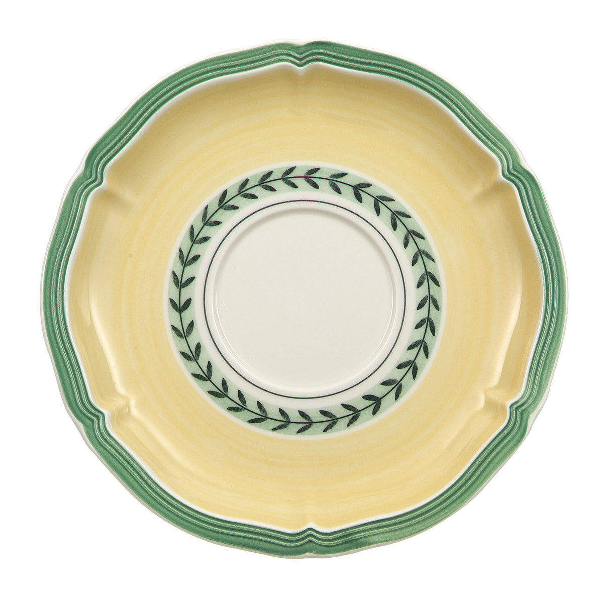 French Garden Fleurence Breakfast / Cream Soup Saucer in Multi