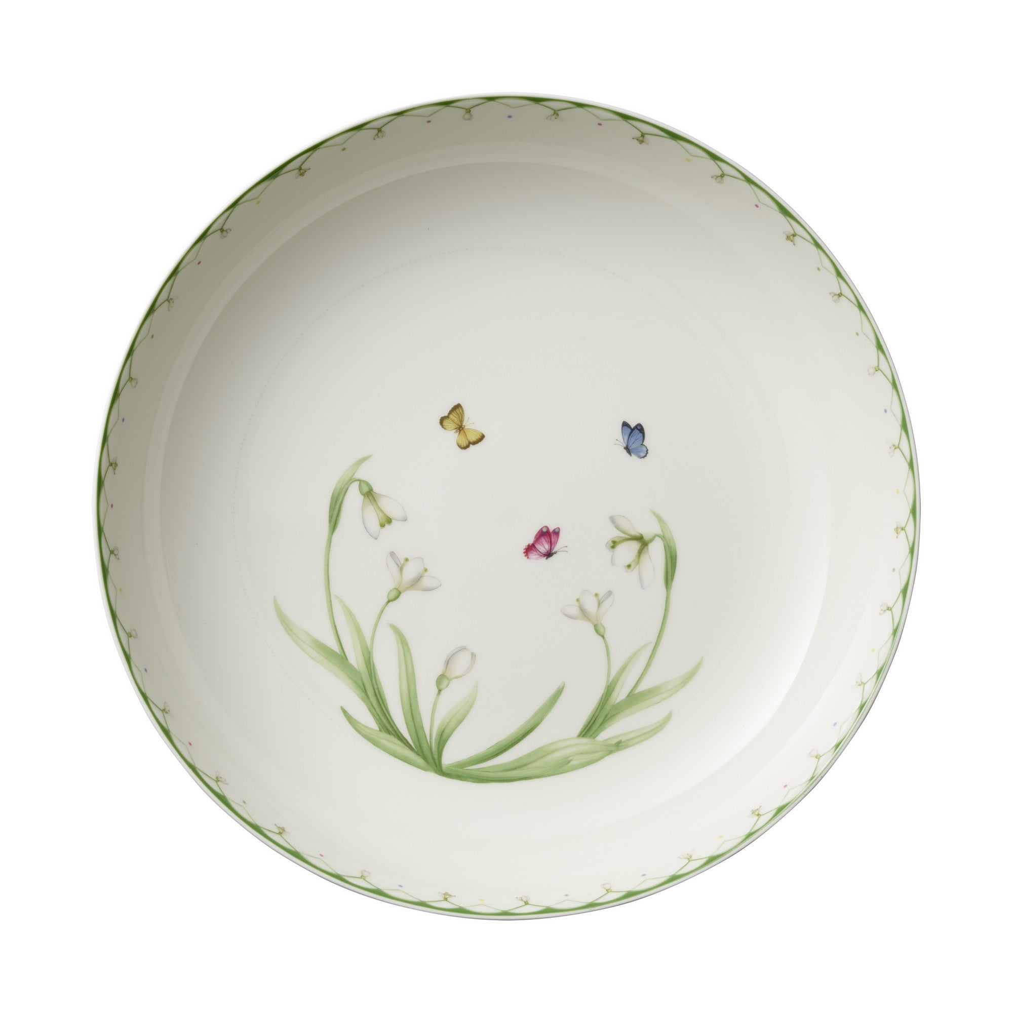 Colourful Spring 15" Round Vegetable Bowl in Multi
