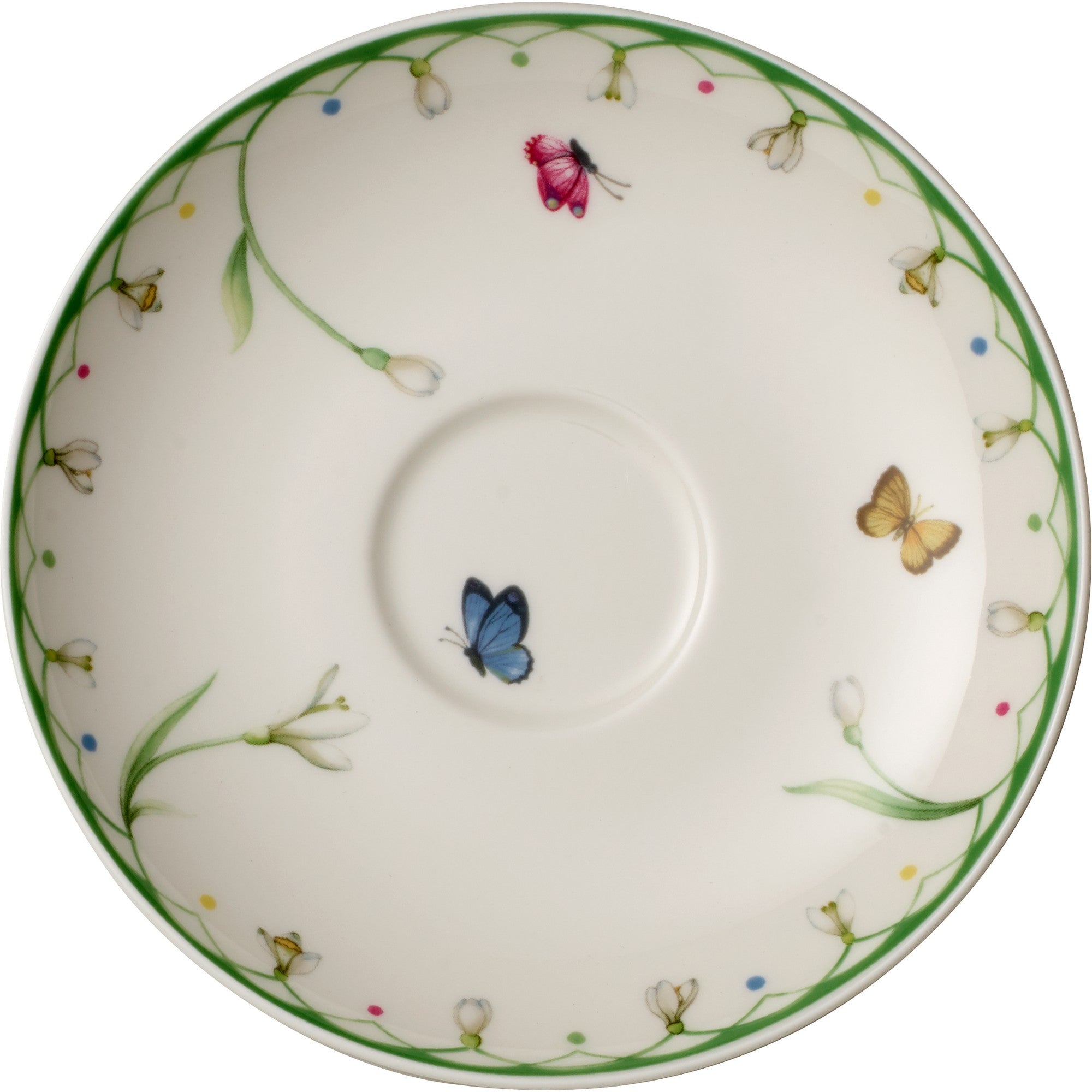 Colourful Spring Coffee Saucer in Multi