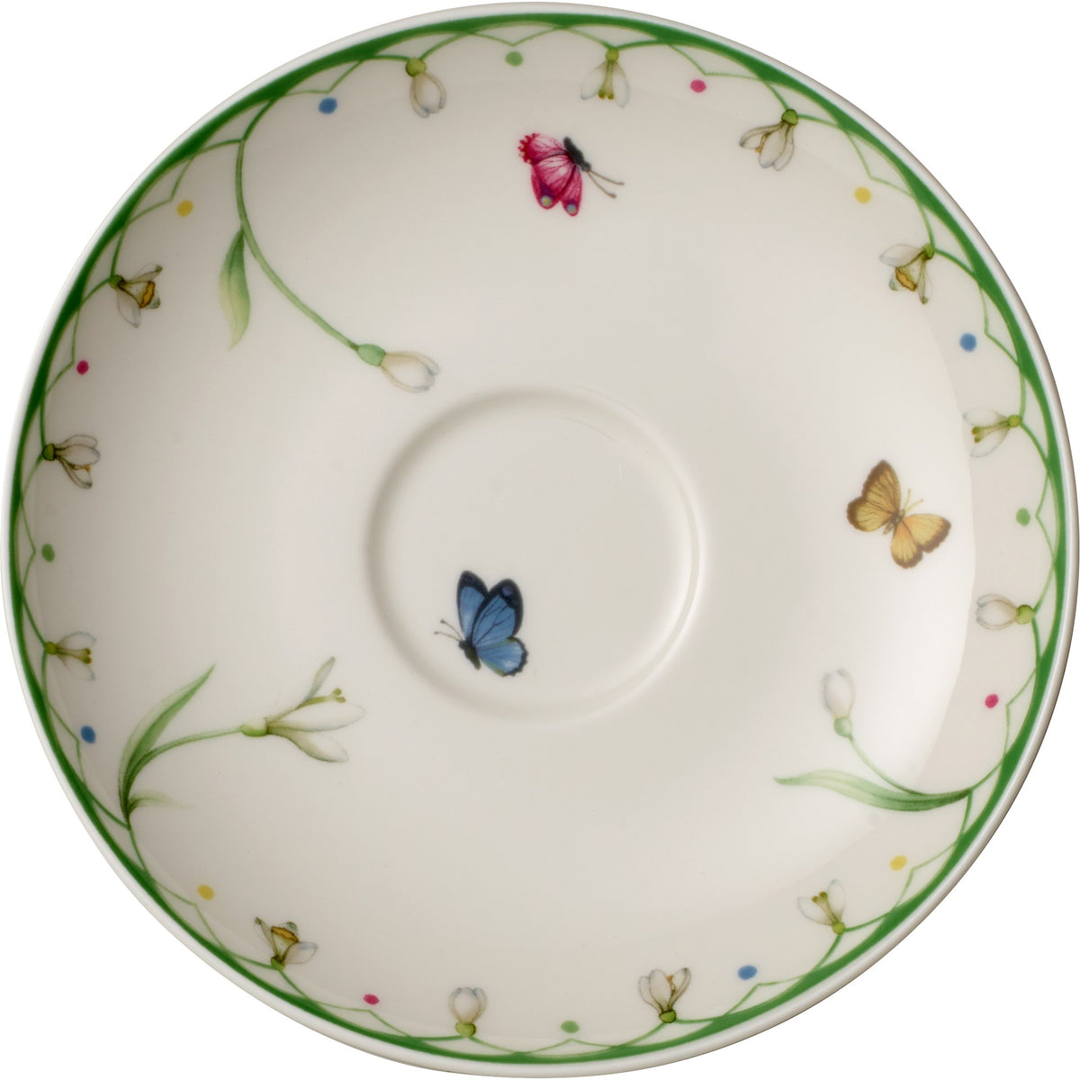 Colourful Spring Coffee Saucer in Multi