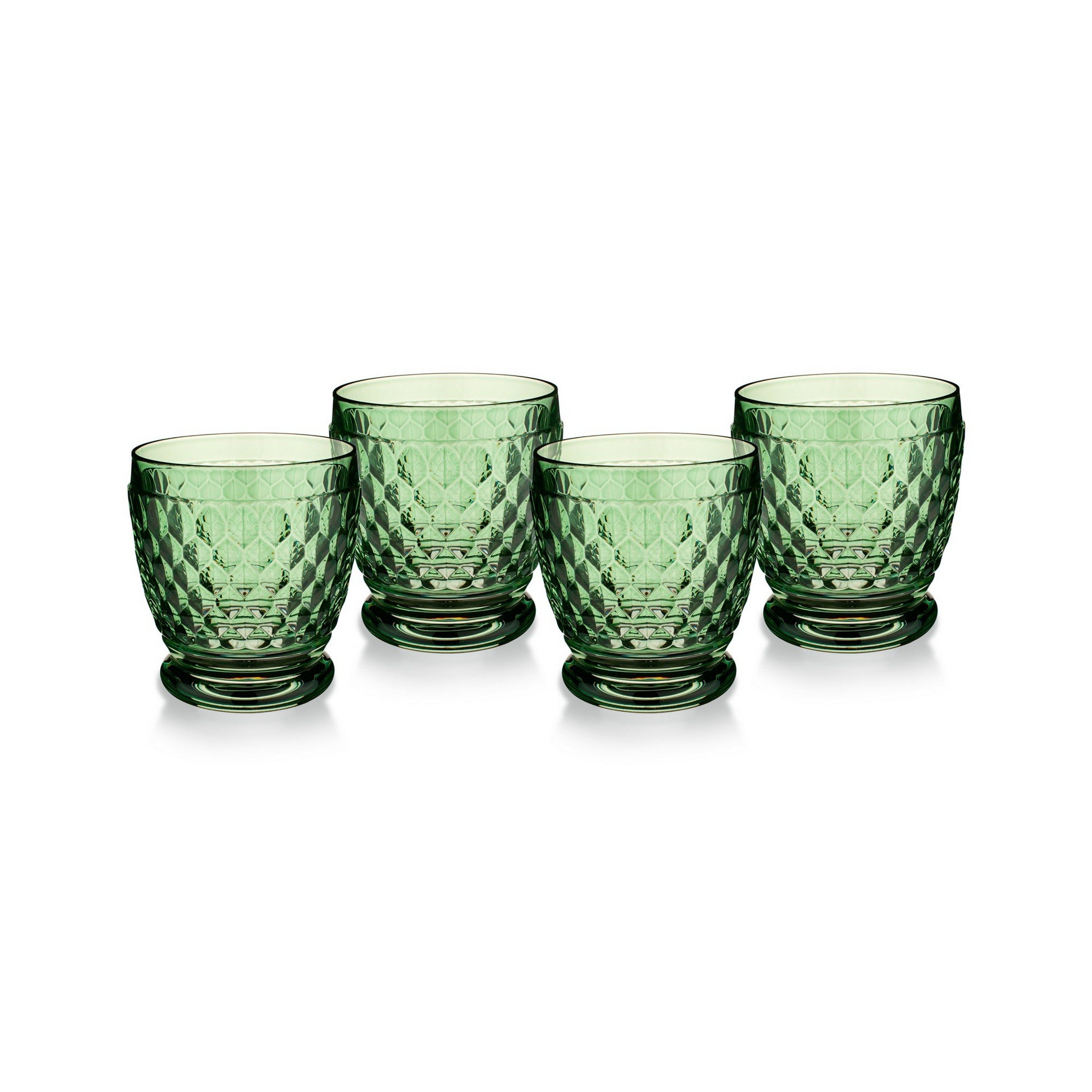 Boston Colored DOF / Tumbler in Green, Set of 4