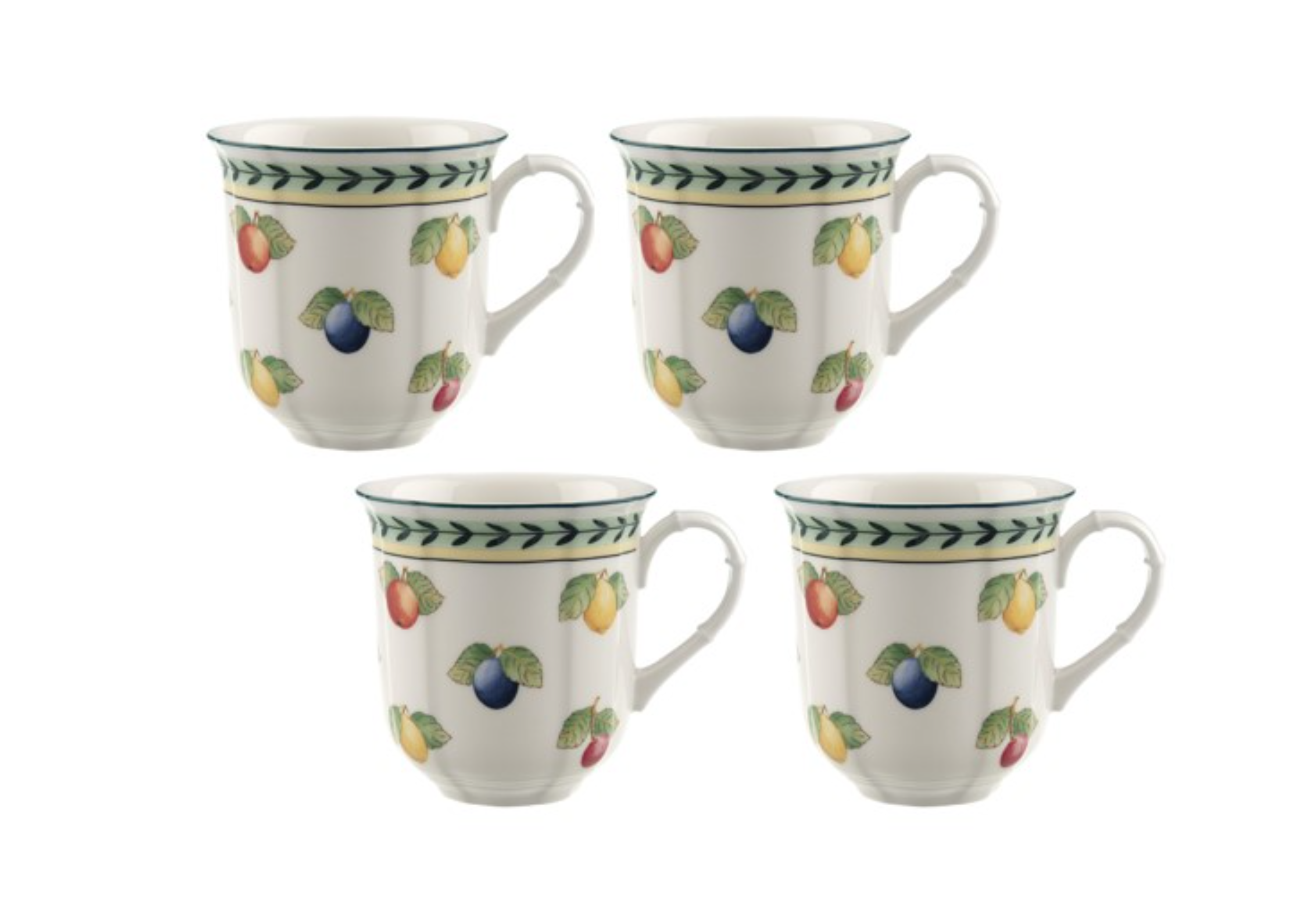 French Garden Fleurence Mug in Multi, Set of 4