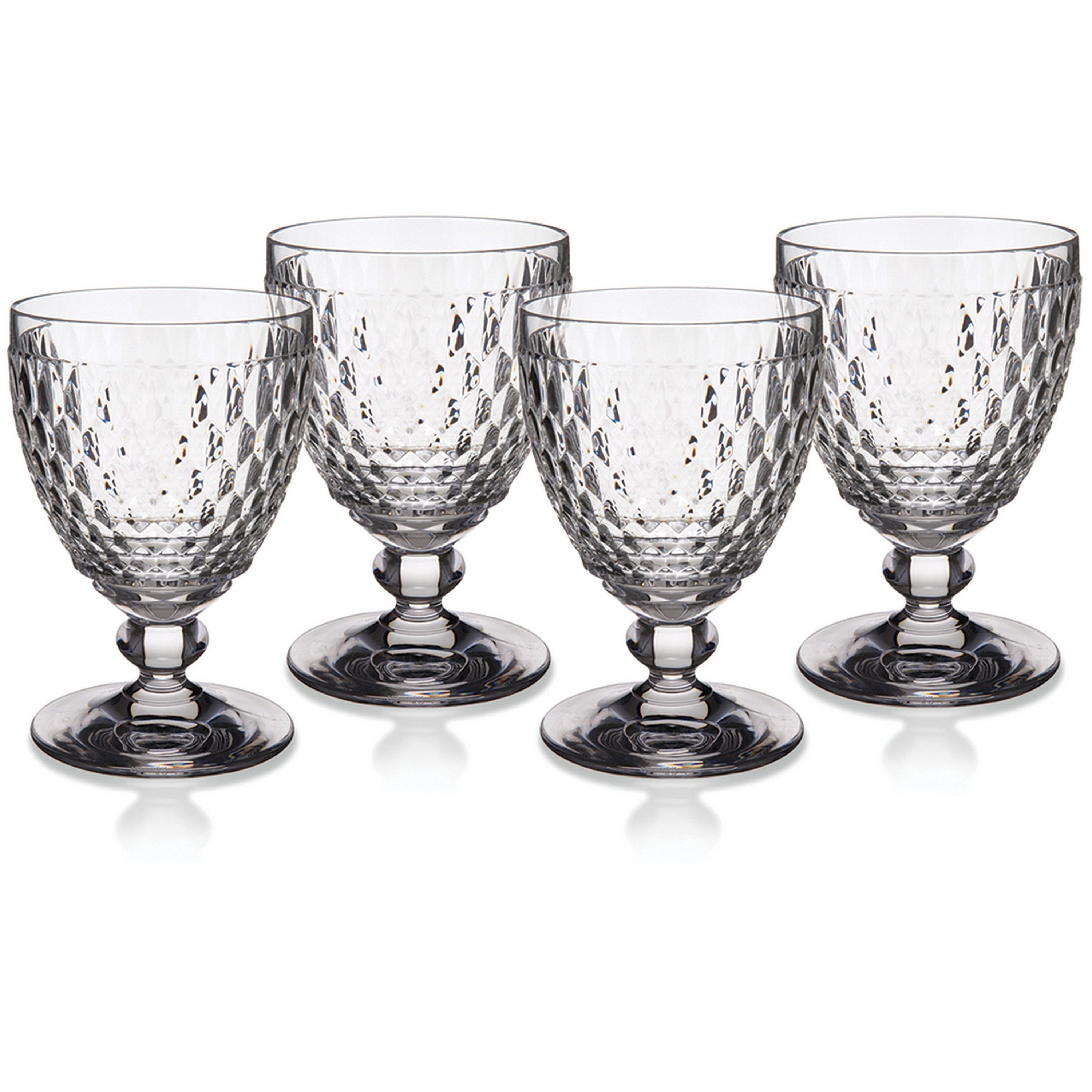 Boston Water Goblet in Clear, Set of 4