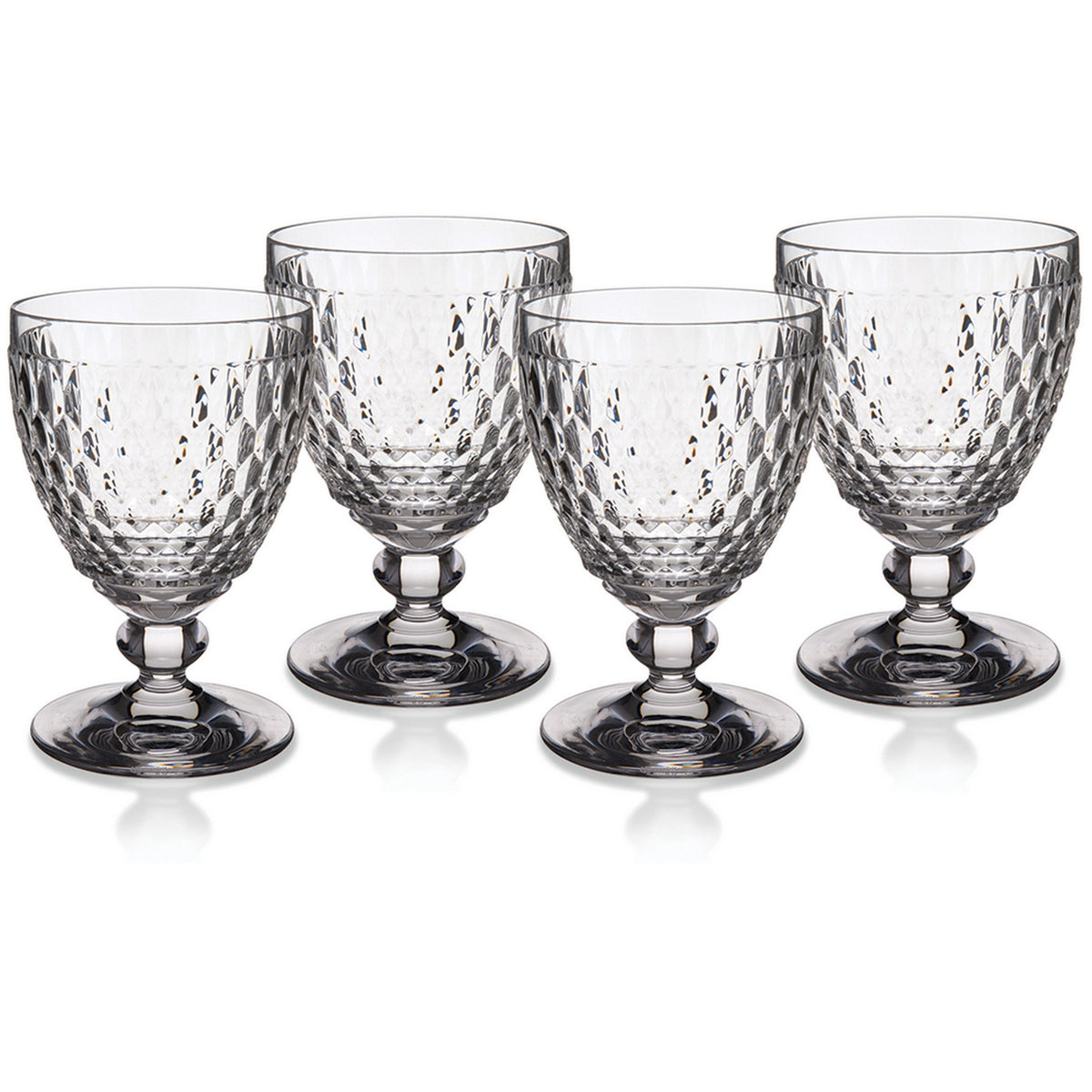 Boston Water Goblet in Clear, Set of 4