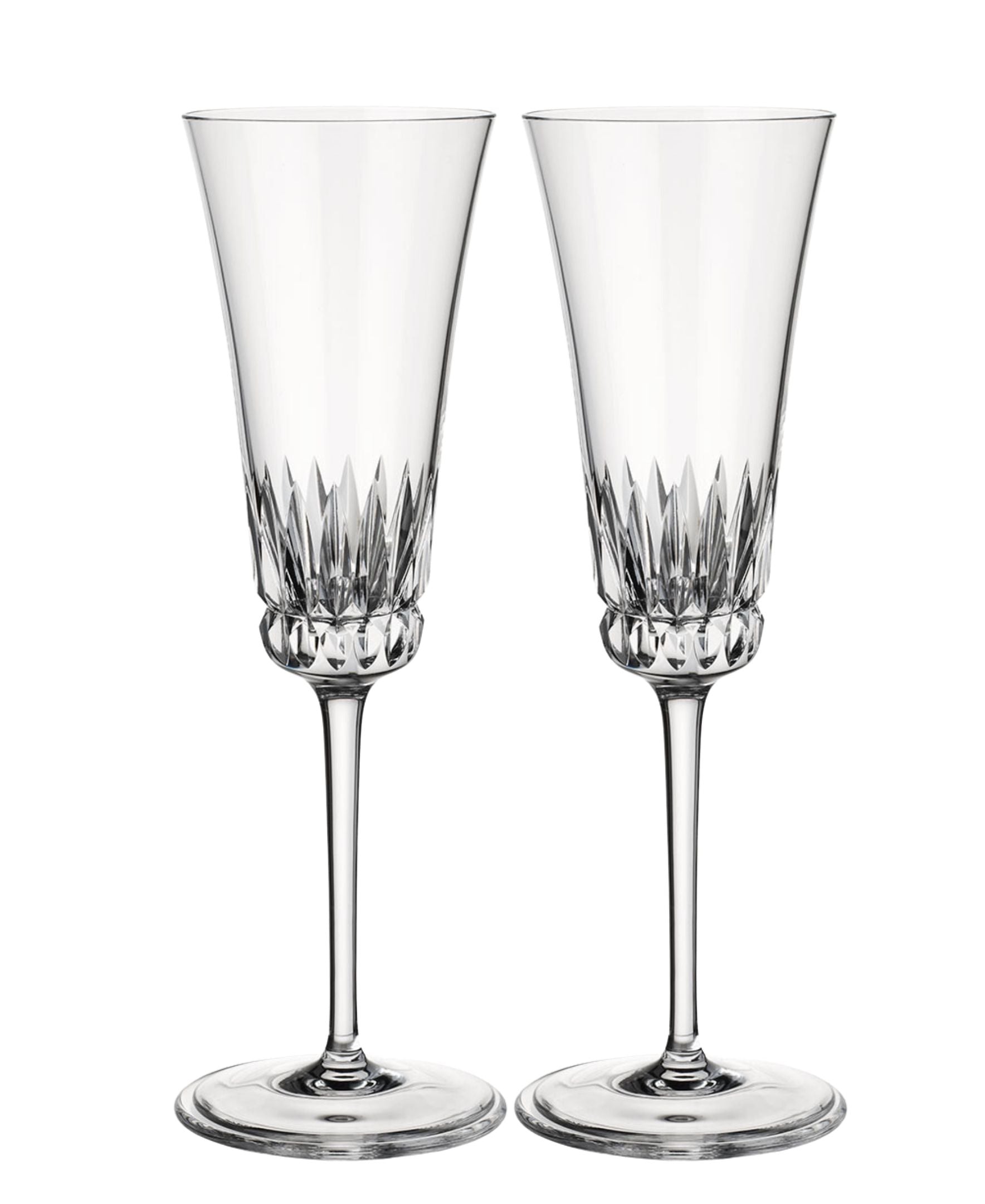 Grand Royal Flute Pair in Clear, Set of 2