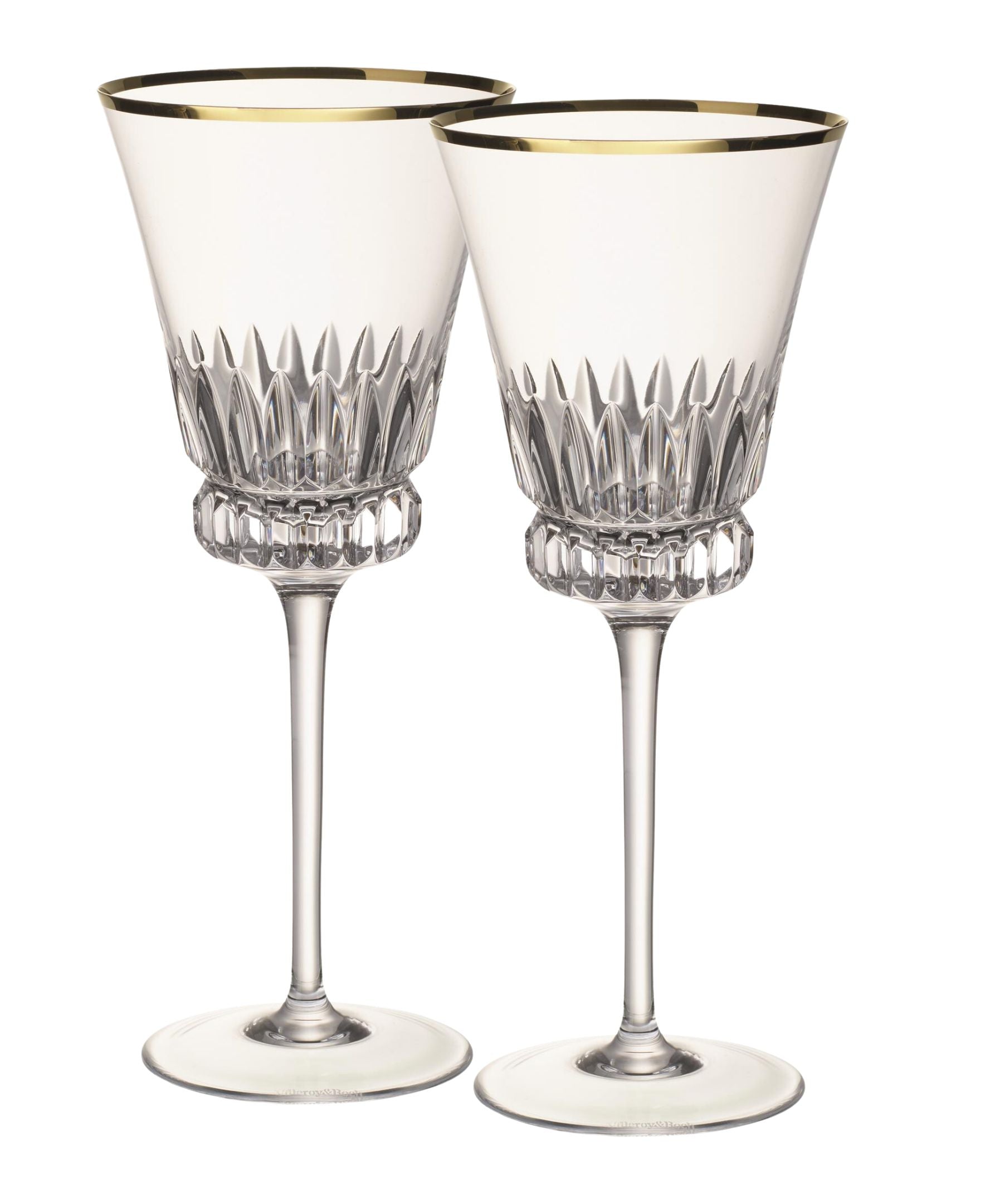 Grand Royal Gold Red Wine Pair in Clear & Gold