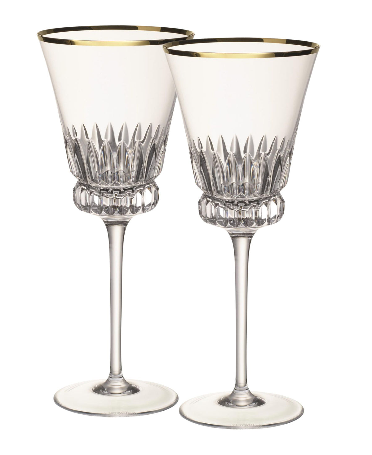Grand Royal Gold Red Wine Pair in Clear & Gold