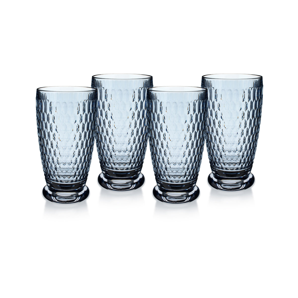 Boston Colored Highball / Tumbler in Blue, Set of 4