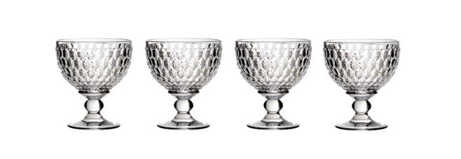 Boston Champagne / Dessert Bowl in Clear, Set of 4