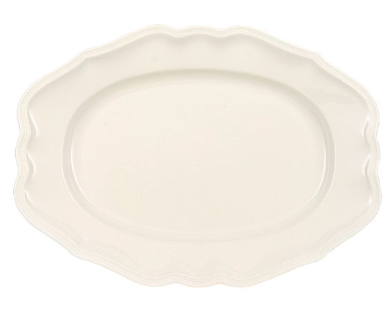 Manoir Oval Platter in White