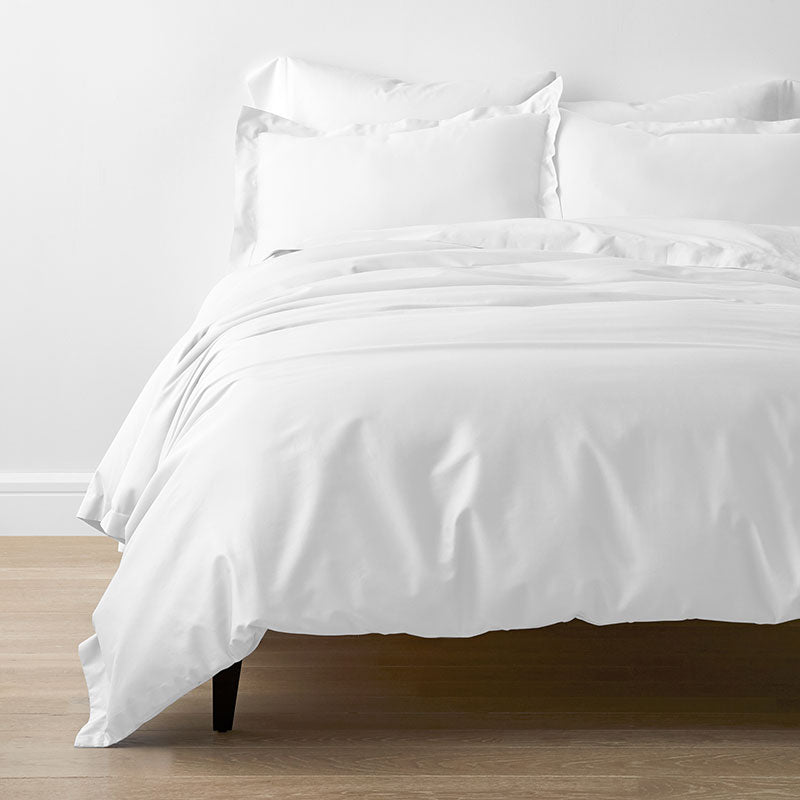 Classic Smooth Bamboo Sateen Bed Duvet Cover - White, King/Cal King