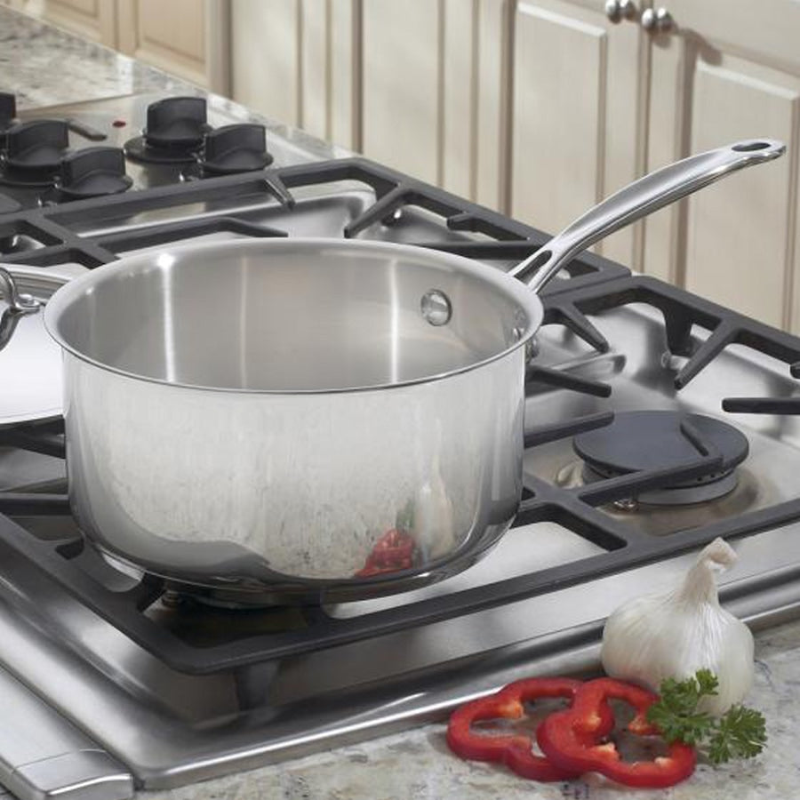 3 Quart Saucepan with Cover in Stainless Steel