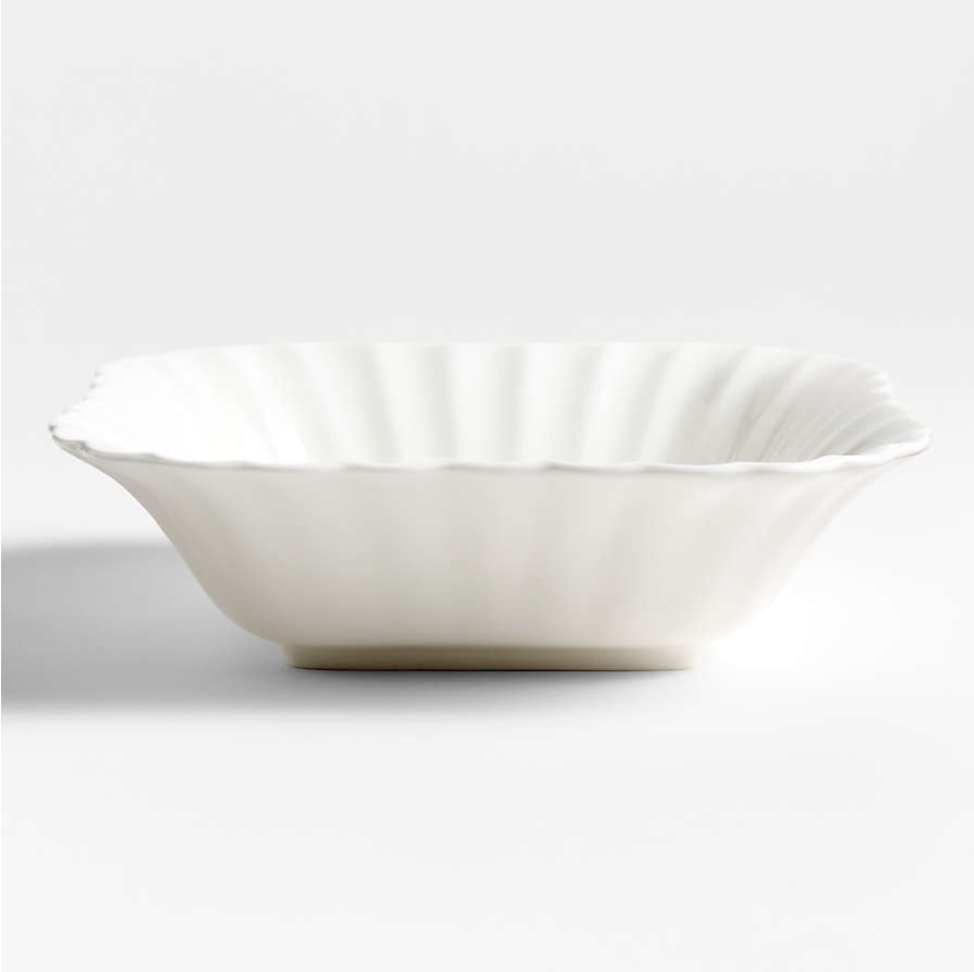 Capella White Bone China Serving Bowl