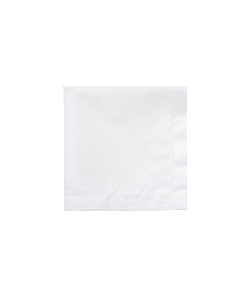 Classic Hemstitch Linen Napkin, White