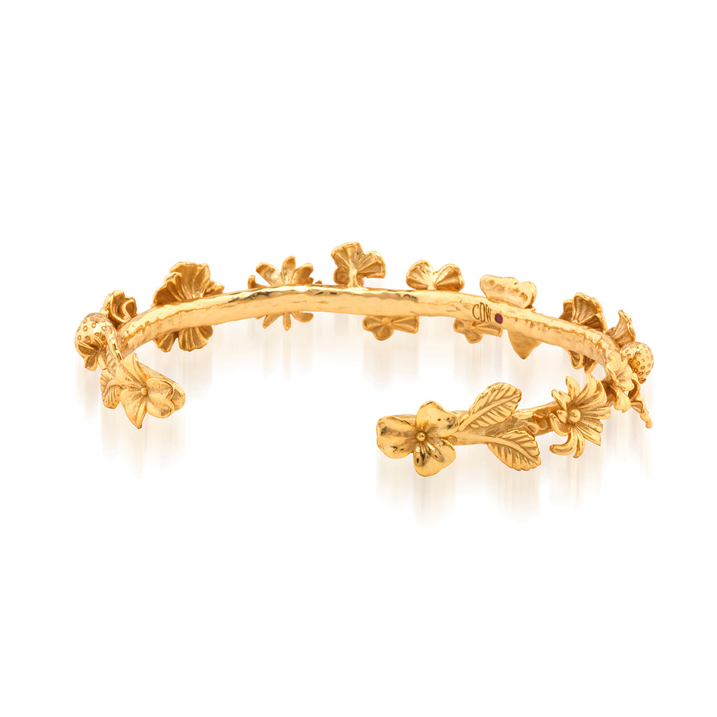 Meadow Flowers Petite Cuff in Gold
